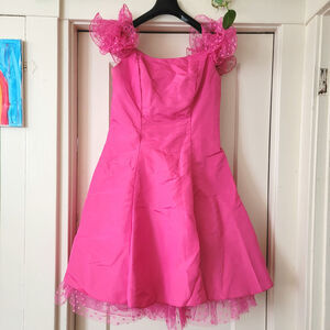 Barbie Pink Vintage Party Dress Sz 10/12 Halloween Prom